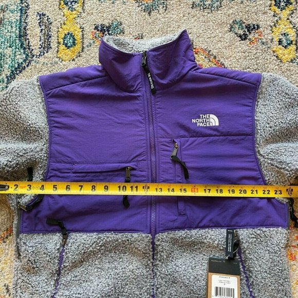 The North Face Denali Berber Fleece Jacket TNF Grey Peak Purple SMALL - Picture 4 of 6